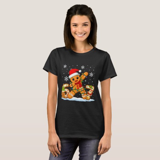 Gingerbread Six Seven 67 Meme 6 7 Funny Christmas Tシャツ (正面フル)