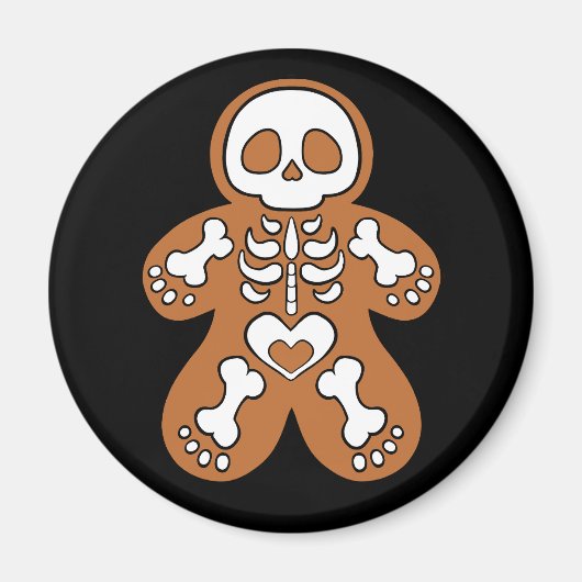 Gingerbread Skeleton Man マグネット (正面)