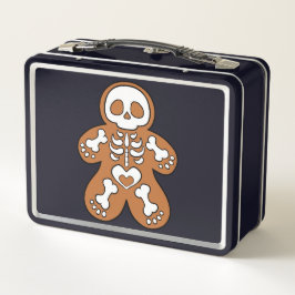 Gingerbread Skeleton Man メタルランチボックス