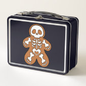 Gingerbread Skeleton Man メタルランチボックス (正面)