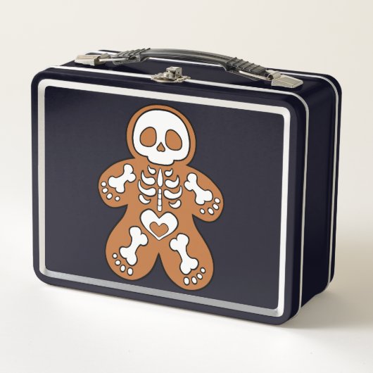 Gingerbread Skeleton Man メタルランチボックス (正面)