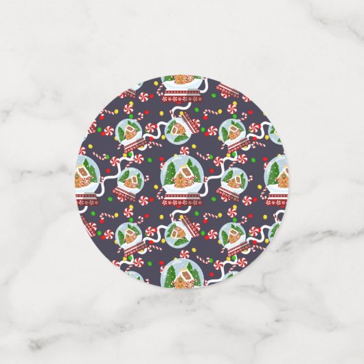 Gingerbread Snow Globes コンフェッティ (スモール正面)