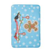 Gingerbread, Snowflakes and Birds バスマット (正面縦)
