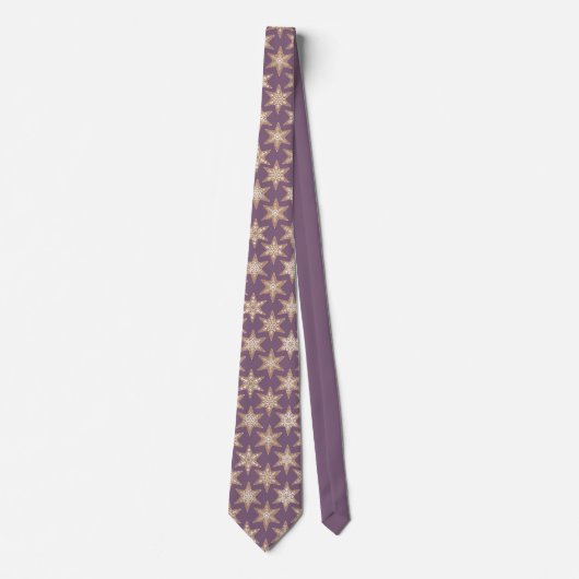 Gingerbread Stars Spiced Plum Neck Tie ネクタイ (正面)