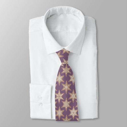 Gingerbread Stars Spiced Plum Neck Tie ネクタイ (タイ)