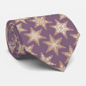 Gingerbread Stars Spiced Plum Neck Tie ネクタイ (ロール)