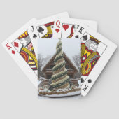 Gingerbread Swirl Christmas Tree Playing Cards トランプ (裏面)