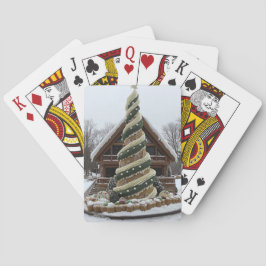 Gingerbread Swirl Christmas Tree Playing Cards トランプ