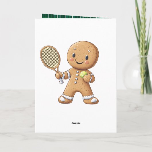 Gingerbread Tennis Grand Slam 🎾🎄custom text カード (裏面)