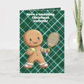 Gingerbread Tennis Grand Slam 🎾🎄custom text カード (正面)