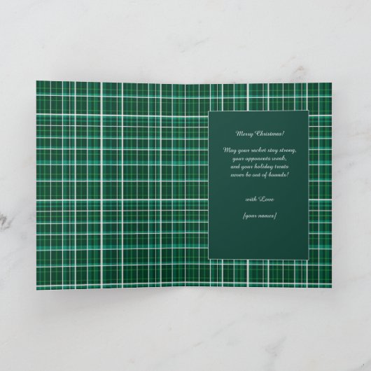 Gingerbread Tennis Grand Slam 🎾🎄custom text カード (内部)