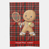 Gingerbread Tennis Grand Slam 🎾🎄custom text キッチンタオル (縦)