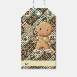Gingerbread Tennis Grand Slam 🎾🎄custom text ギフトタグ