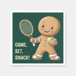 Gingerbread Tennis Grand Slam 🎾🎄custom text スタンダードカクテルナプキン