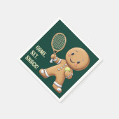 Gingerbread Tennis Grand Slam 🎾🎄custom text スタンダードカクテルナプキン (角)
