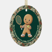 Gingerbread Tennis Grand Slam 🎾🎄custom text セラミックオーナメント (右)