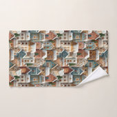 Gingerbread Village Of Decorated Cookie Houses ハンドタオル (ハンドタオル)