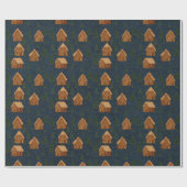 Gingerbread Village Wrapping Paper ラッピングペーパー (フラット)