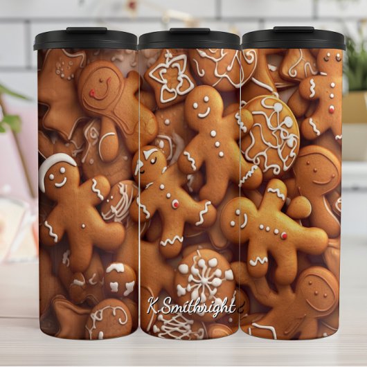 Gingerbread Warm Spiced Cookie Pattern タンブラー