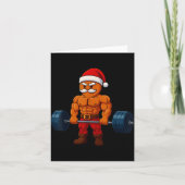 Gingerbread Weightlifting Fitness Gym Workout Chri カード (正面)