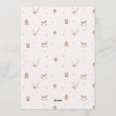 Gingerbread Winter Baby Shower 招待状 (裏面)