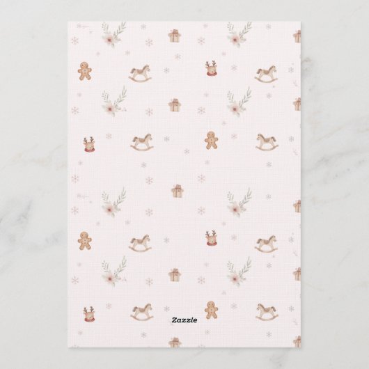Gingerbread Winter Baby Shower 招待状 (裏面)