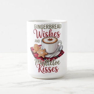 Gingerbread Wishes and Mistletoe Kisses Christmas コーヒーマグカップ