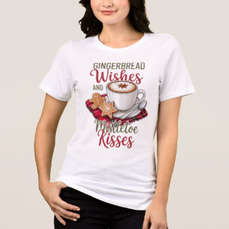 Gingerbread Wishes and Mistletoe Kisses Christmas トライブレンドＴシャツ