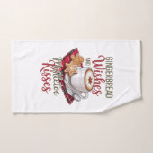 Gingerbread Wishes and Mistletoe Kisses Christmas バスタオルセット (ハンドタオル)