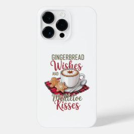 Gingerbread Wishes and Mistletoe Kisses Christmas iPhone 14 Pro Maxケース