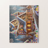 Gingerbread Wonderland Village Candy Cane House ジグソーパズル (縦)