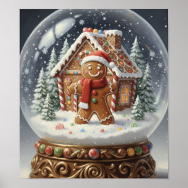 GingerBreadManSnowGlobe ポスター
