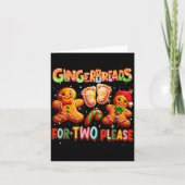 Gingerbreads For Two Please Christmas Pregnancy An カード (正面)