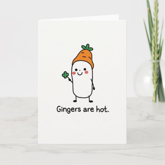Gingers Are Hot Fun Card カード (正面)