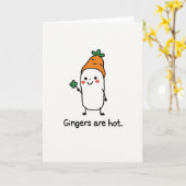 Gingers Are Hot Fun Card カード (黄色い花)