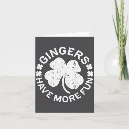 Gingers Have More Fun Shirt Men Women Kids St Patr カード (正面)