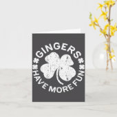 Gingers Have More Fun Shirt Men Women Kids St Patr カード (黄色い花)