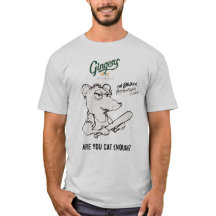 Ginger's NYC Mouseteria Tシャツ - "あなたは十分に猫ですか?"