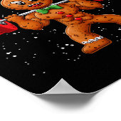 Gingershred Funny Gingerbread Man Gym Bodybuilding ポスター (角)