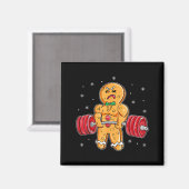 Gingershred Funny Gingerbread Man Gym Bodybuilding マグネット (正面/裏面)