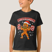 Gingershred Funny Gingerbread Man Gym Bodybuilding Tシャツ (正面)