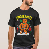 Gingershred Funny Gingerbread Man Gym Bodybuilding Tシャツ (正面)