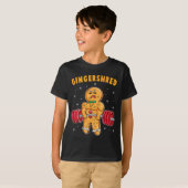 Gingershred Funny Gingerbread Man Gym Bodybuilding Tシャツ (正面フル)