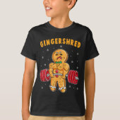 Gingershred Funny Gingerbread Man Gym Bodybuilding Tシャツ (正面)
