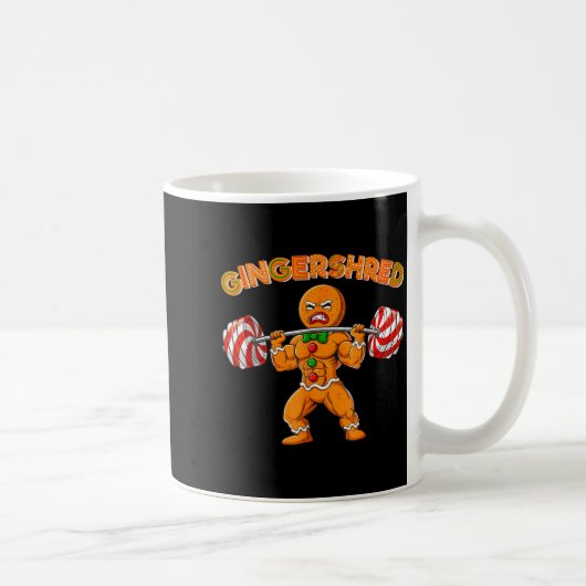 Gingershred Funny Men Gym Bodybuilding Gingerbread コーヒーマグカップ (右)
