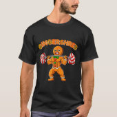 Gingershred Funny Men Gym Bodybuilding Gingerbread Tシャツ (正面)