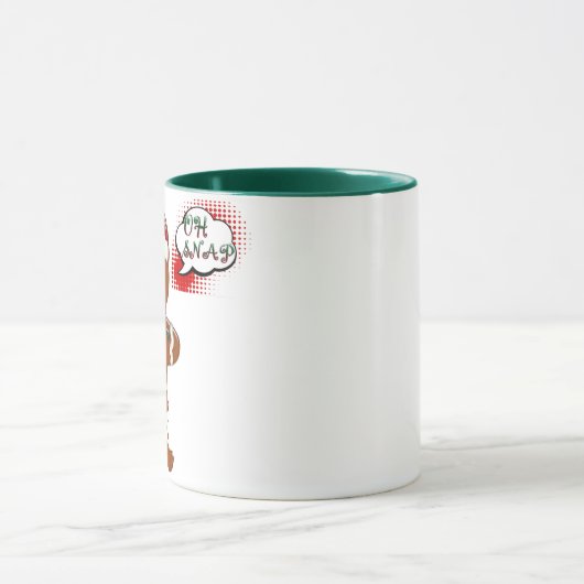 gingersnapのクッキーのおもしろいなクリスマスの休日のマグ マグカップ (中央)