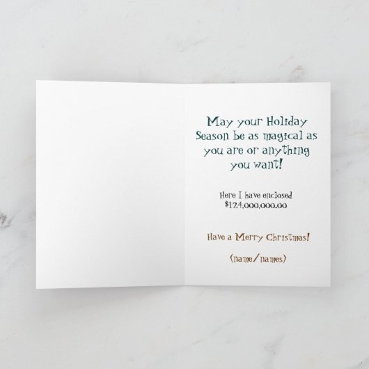 GingerVilleのクリスマスの民芸の挨拶かギフト シーズンカード (内部)