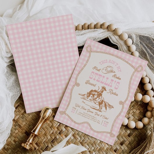 Gingham Ain't My First Rodeo Invitation 招待状