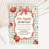Gingham Apple of our Eye Baby Shower 招待状